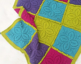 Pacific Petals Crochet Square Pattern - The Little Bee - Instant Download
