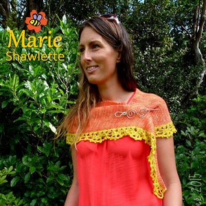 Crochet Shawl Pattern ~ Instant Download ~ Marie Shawlette