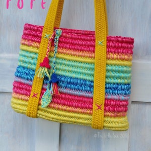 Crochet Bag Pattern Instant Download Ropey Tote image 2