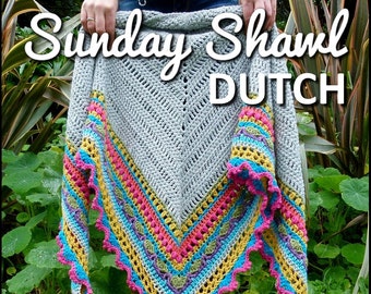 Sunday Shawl ~ haakpatroon in het Nederlands