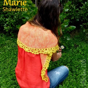 Crochet Shawl Pattern ~ Instant Download ~ Marie Shawlette
