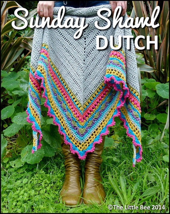 Sunday Shawl ~ haakpatroon in het Nederlands