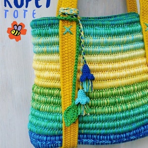Crochet Bag Pattern Instant Download Ropey Tote image 3