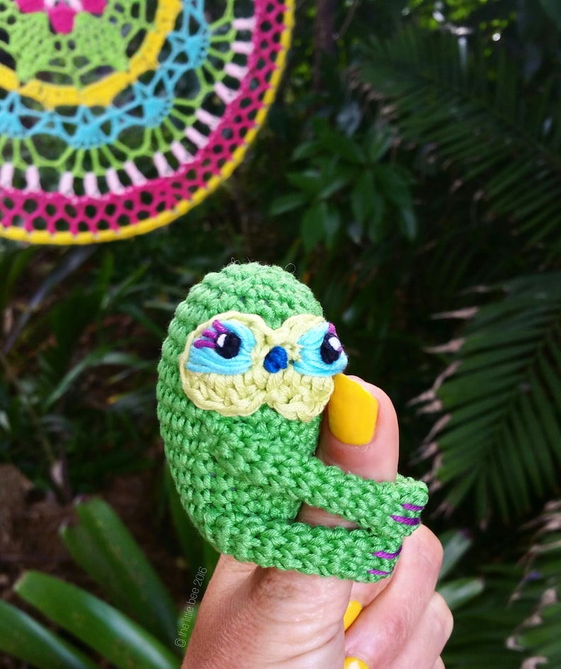 Finger Sloth Instant Download Crochet Pattern - Etsy UK