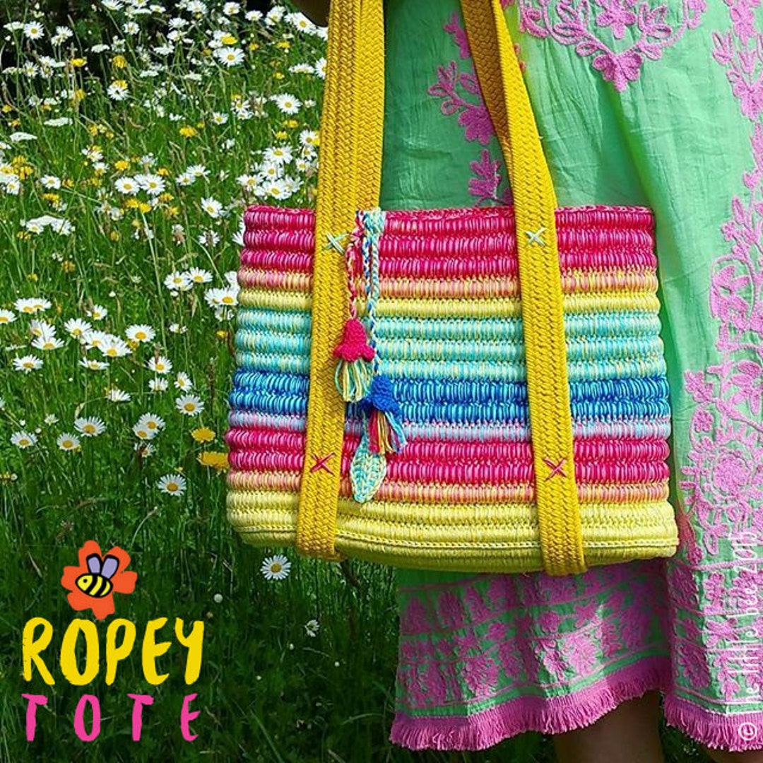 Crochet Bag Pattern Instant Download Ropey Tote - Etsy UK