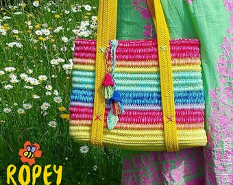 Crochet Bag Pattern Instant Download Ropey Tote | Etsy
