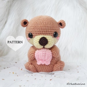 PATTERN: Ollie the Otter Pattern Amigurumi Doll Crochet, Amigurumi Animal, Instant PDF Download (English)