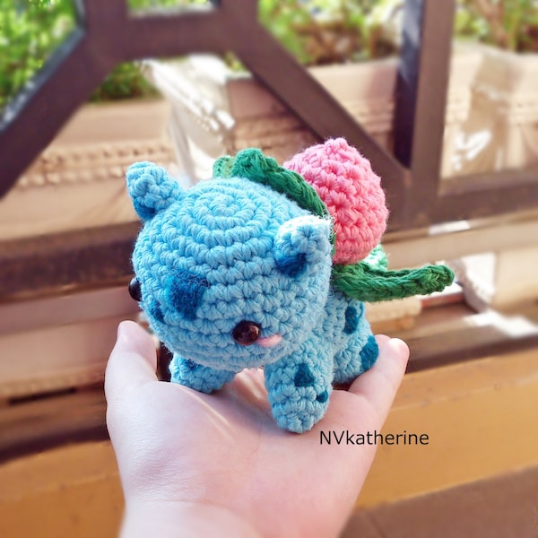 Ready To Ship + FREE SHIPPING Chibi Ivysaur Made-to-order Crochet Amigurumi, Pokemon plush toy