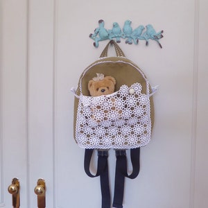 Sac à dos en dentelle recyclé, sac à dos de maternelle, cartable pour tout-petits, sac à dos pour enfants