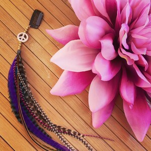 Peace + Feathers CUSTOM MADE Clip-in Hair Accessory || festival ready || make feathers not war || hippie || boho babe || summer vibes