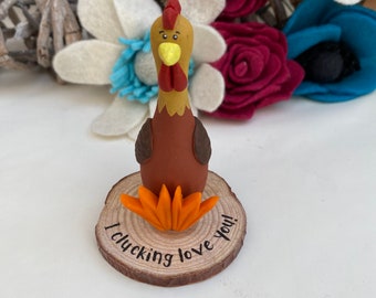 I clucking love you! Chicken lover,  Chicken Gift, Valentines Gift , Home Decor, chicken Ornament, cockerel ornament