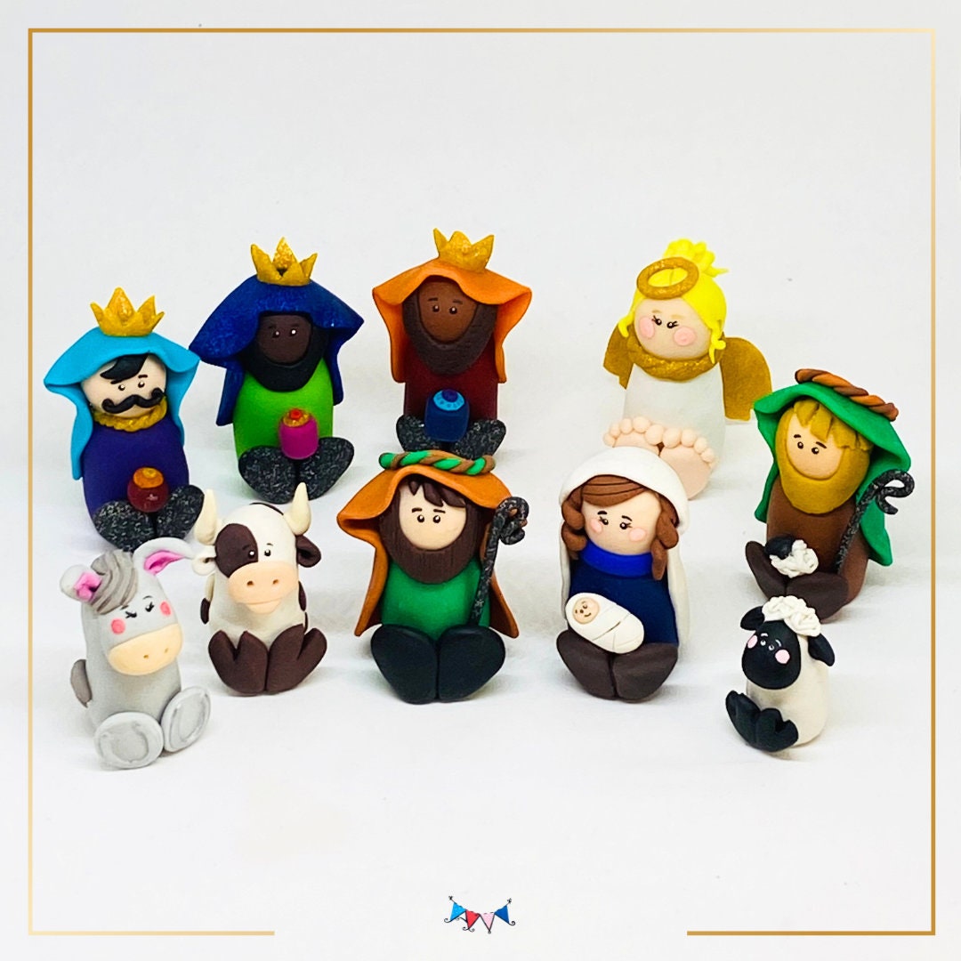 Polymer Clay Nativity Set, Nativity Set Small, Handmade. Etsy