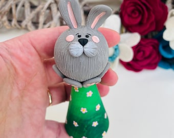 Bunny rabbit decoration, bunny rabbit decor, bunny rabbit gift, handmade bunny gift, cute rabbit.