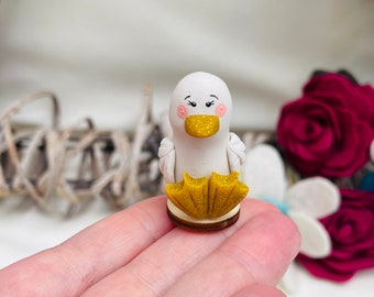 Duck gifts, duck figurine, duck ornament, keepsake gift, polymer clay animal, small gift ideas, thinking of you.