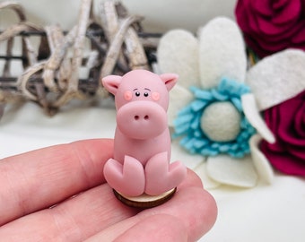 Pig gifts, pig gift for pig lover, keepsake gift, polymer clay animal, small gift ideas, thinking of you.