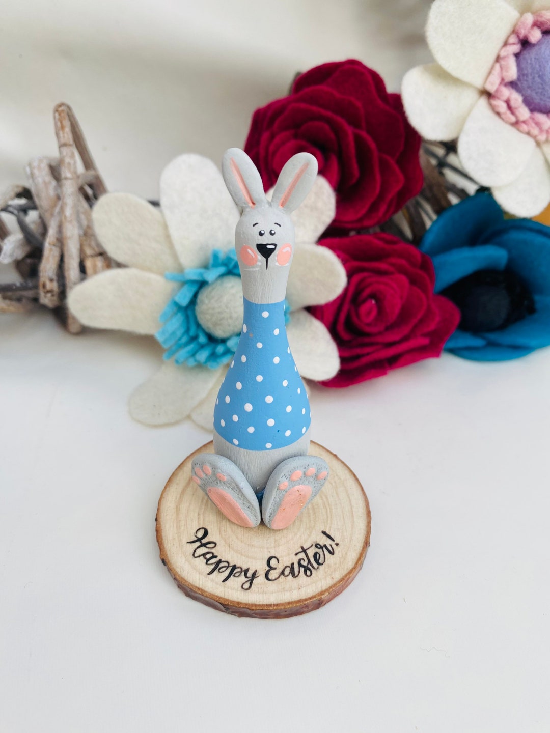 Easter Peg Dolls Easter Bunny Decoration Easter Table Decorations ...