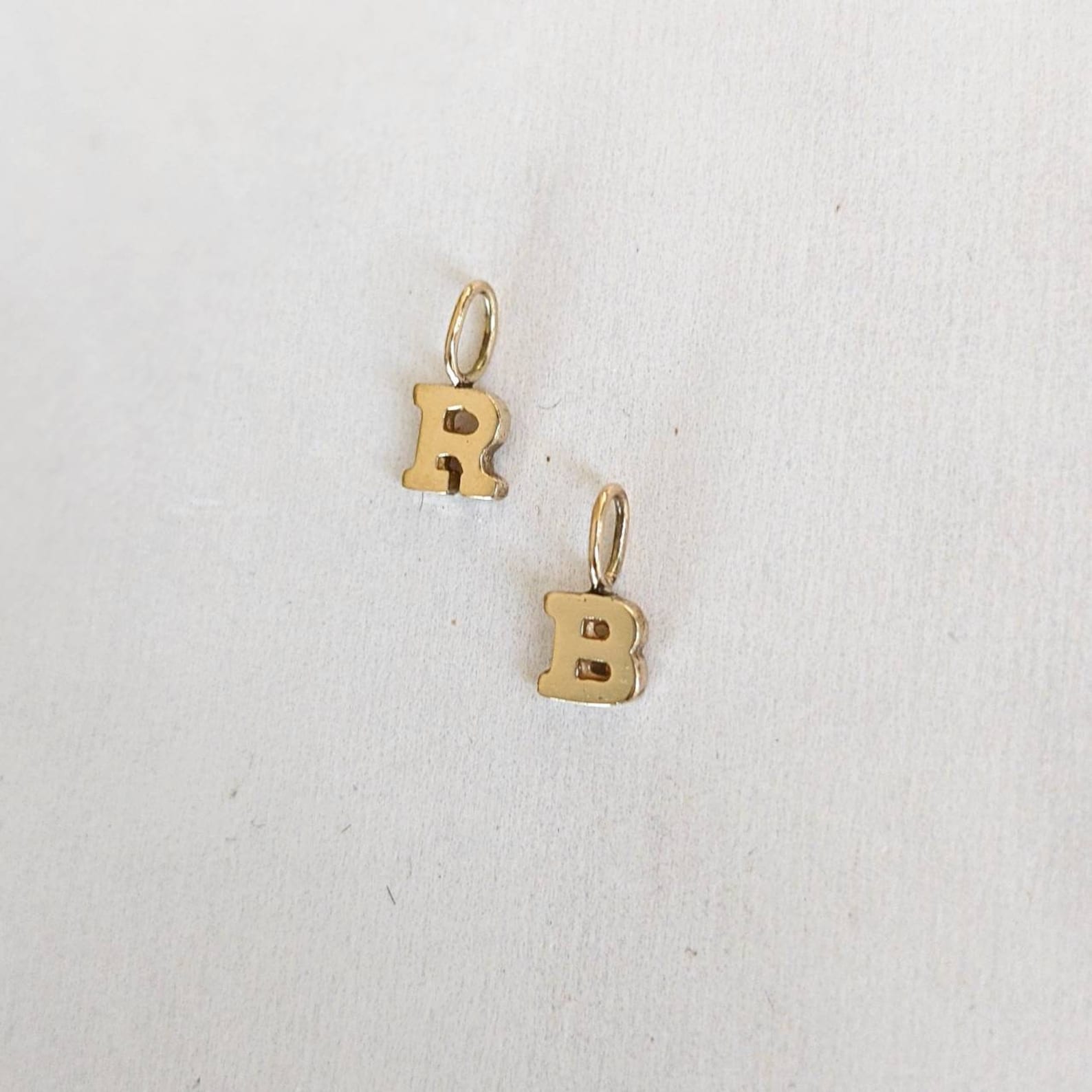 9ct Gold Mini Intial Necklace Solid Gold Alphabet Necklace Etsy