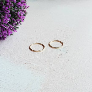 9ct gold stacking ring, 9ct gold ring, hammered stacking ring, gold hammered ring, solid gold ring, thin stackable ring, gold dainty ring, image 4