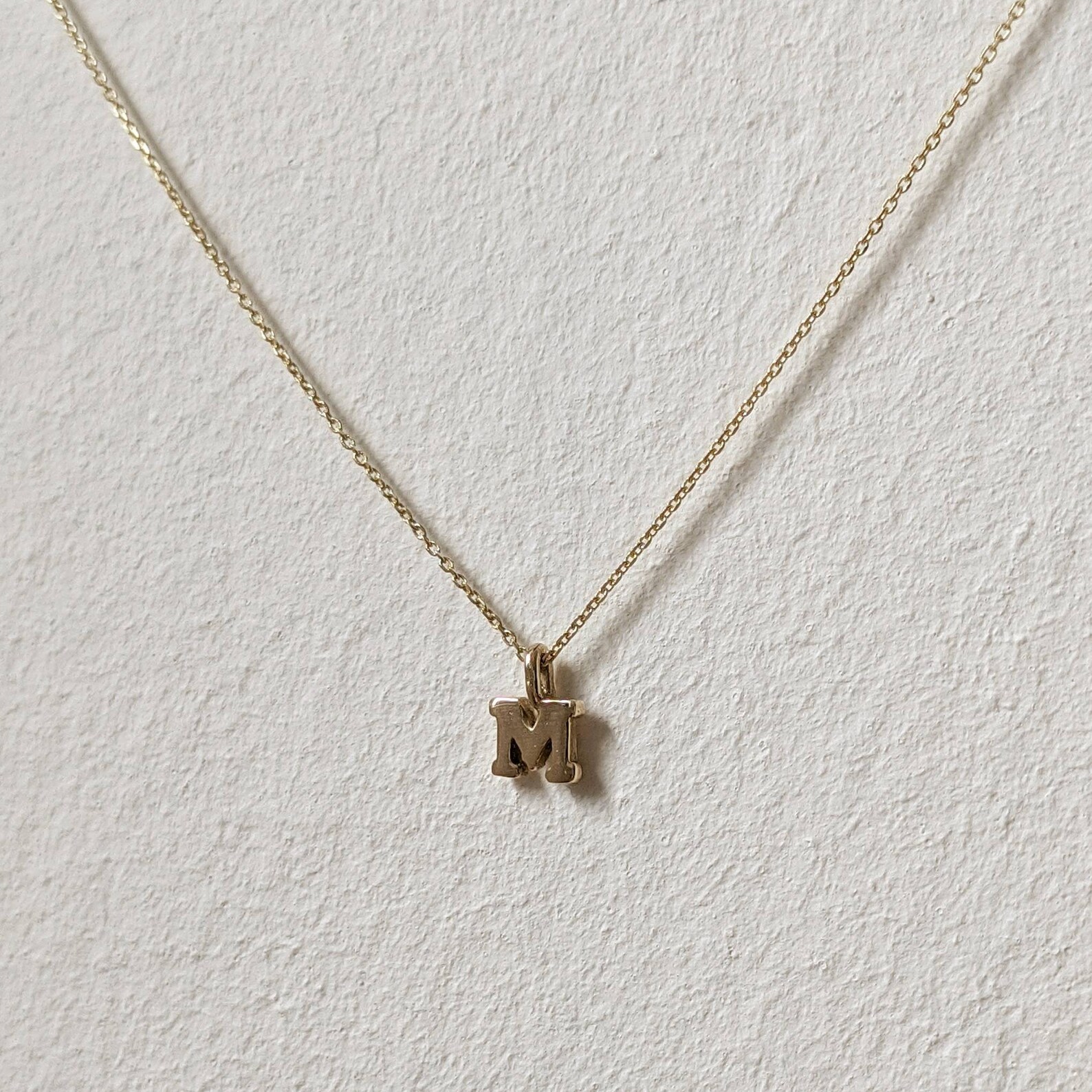 9ct Gold Mini Intial Necklace Solid Gold Alphabet Necklace Etsy UK