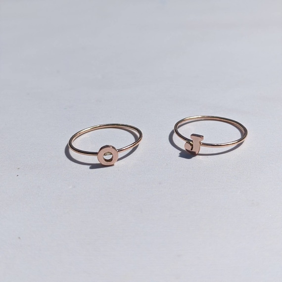 9ct gold deals initial ring