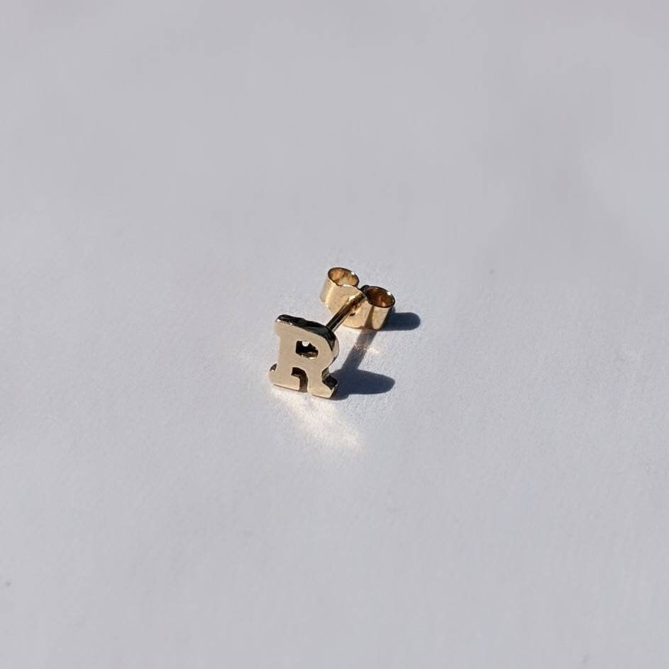 9ct gold deals initial earrings