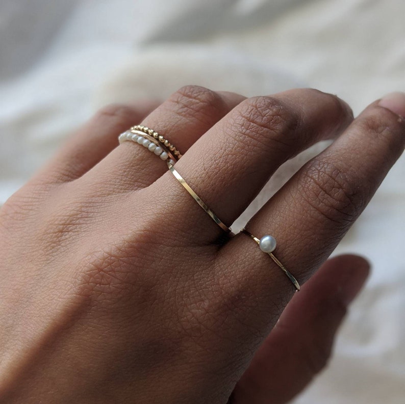 Square Stackable Rings 9ct Yellow Gold Square Stacking Ring, Recycled Gold Ring, Square ...