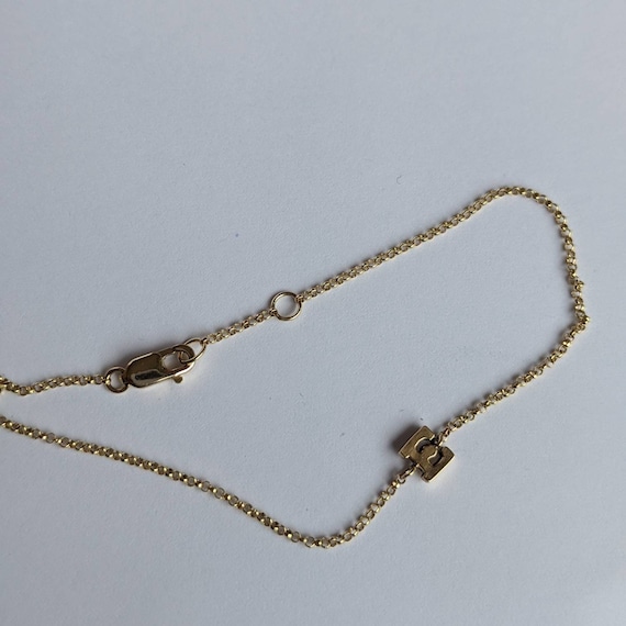Solid 9ct Gold Initial Bracelet Personalised Alphabet Bracelet