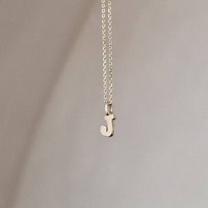 9ct gold mini intial necklace, solid gold alphabet necklace, dainty initial pendant necklace