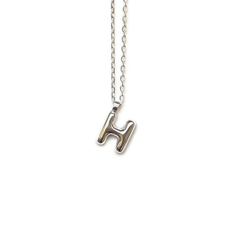 Sterling Silver Initial Necklace, Mini Initial Pendant