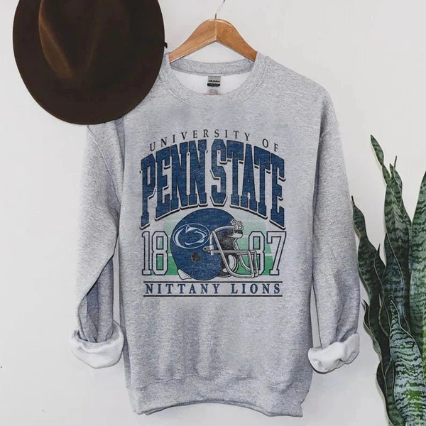 Vintage University of Penn State 1887 Crewneck Sweatshirt, Football Penn State Shirt, Penn State Fan Crewneck Shirt
