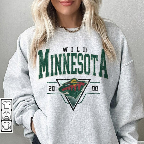 Vintage 90s Minnesota Wild Shirt, Crewneck Minnesota Wild Sweatshirt, Jersey Hockey Gift For Christmas