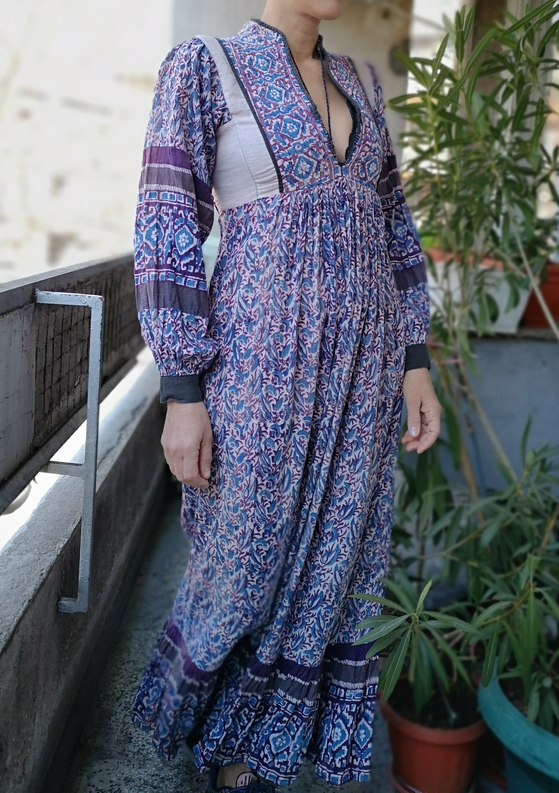 Vintage 70s Hippie Indian Gauze Tunic - Etsy Vintage 70s Hippie Indian Gauze Tunic - Etsy