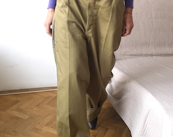 Pantalon D'équitation Miller – Jodhpurs Vintage, Chevrons Marron, Taille L – États-Unis