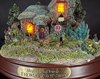 Avon Thomas Kinkade Heathers Hutch Illuminated Cottage 1990er Jahre
