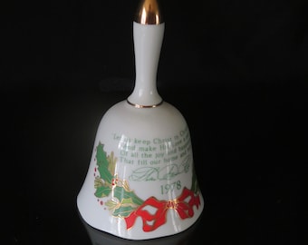 Vintage Helen Steiner Rice 1978 Collectible Christmas Bell Keep Christ In Christmas