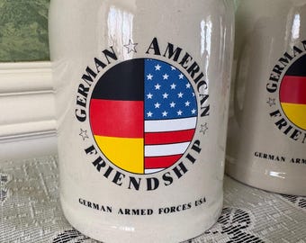 German American Friendship Commemorative Beer Steins/Stoneware Mug