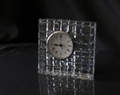 Vintage WATERFORD Giftware Crystal Clock-Block Prism Cube Pattern