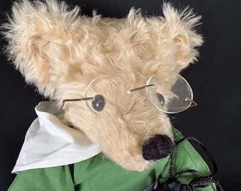 DeBeara Demosthenes Rigina Hand Made Collectible Mohair Teddy Bear