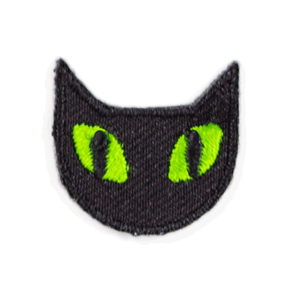 Black Cat Embroidered Mini Sticker Patch