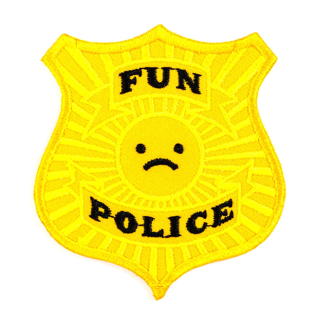 Fun Police Embroidered Ironon Patch Etsy