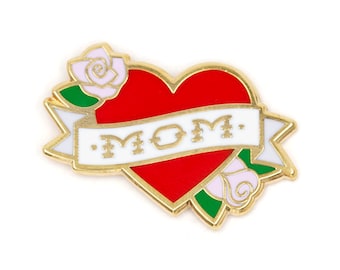 Mom Tattoo Enamel Pin