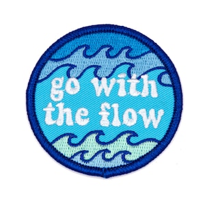 Go With The Flow Iron-On Embroidered Patch