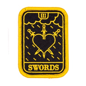 Three Of Swords Tarot Patch