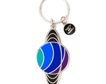 Saturn Enamel Keychain