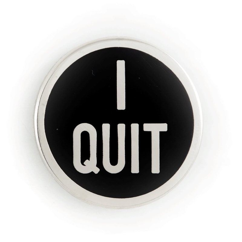Quit Sticker I Quit Card - Etsy