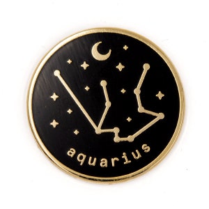 Aquarius Zodiac Enamel Pin