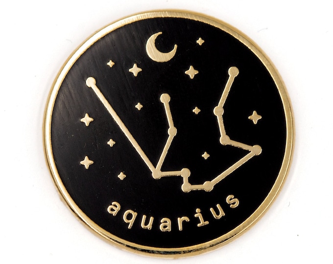 Aquarius Zodiac Enamel Pin