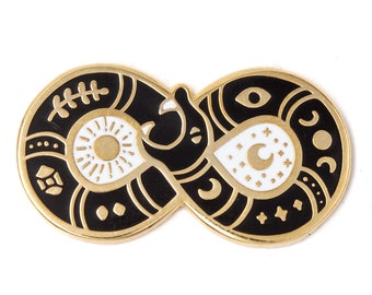 Ouroboros Celestial Snake Enamel Pin
