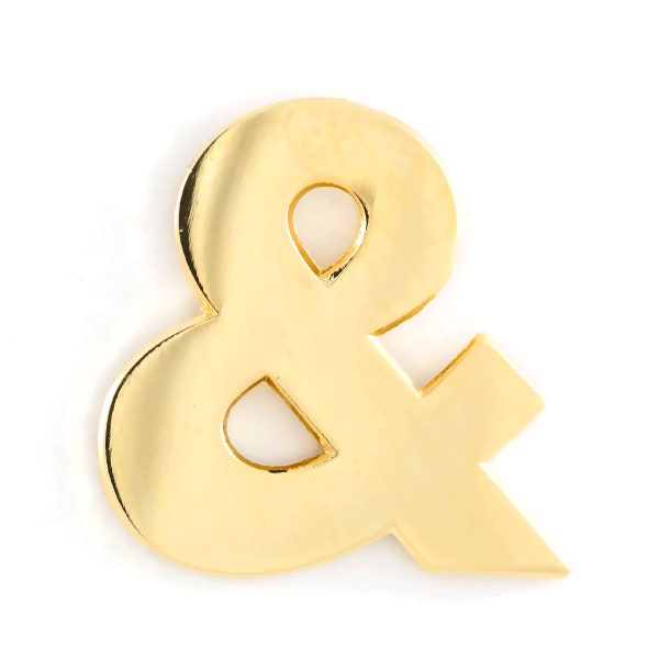 Gold Ampersand Enamel Pin