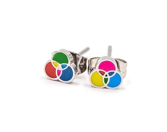 CMYK RGB Micro Stud Earrings